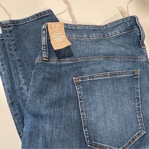 Madewell NWT curvy‎ high rise skinny crop jeans size W 37 plus size medium wash